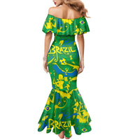 Brazil Ordem e Progresso Mermaid Dress Native Brasil Mixed Together