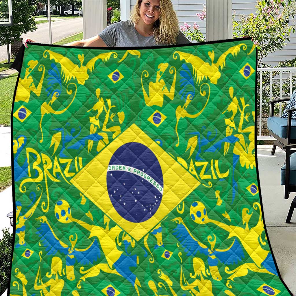 Brazil Ordem e Progresso Quilt Native Brasil Mixed Together