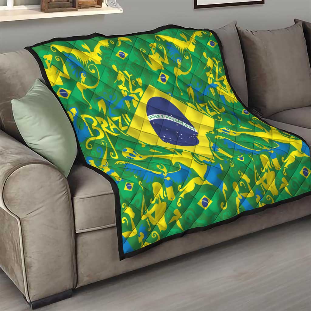 Brazil Ordem e Progresso Quilt Native Brasil Mixed Together