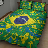 Brazil Ordem e Progresso Quilt Bed Set Native Brasil Mixed Together