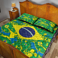 Brazil Ordem e Progresso Quilt Bed Set Native Brasil Mixed Together