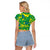 Brazil Ordem e Progresso Raglan Cropped T Shirt Native Brasil Mixed Together