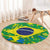 Brazil Ordem e Progresso Round Carpet Native Brasil Mixed Together