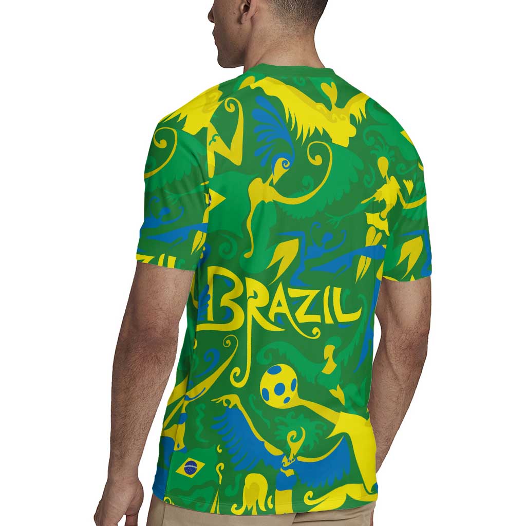 Brazil Ordem e Progresso Rugby Jersey Native Brasil Mixed Together