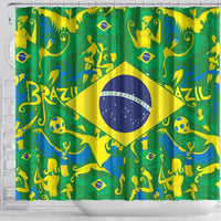 Brazil Ordem e Progresso Shower Curtain Native Brasil Mixed Together