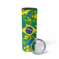 Brazil Ordem e Progresso Skinny Tumbler Native Brasil Mixed Together