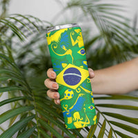 Brazil Ordem e Progresso Skinny Tumbler Native Brasil Mixed Together