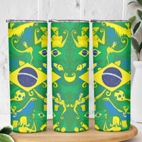 Brazil Ordem e Progresso Skinny Tumbler Native Brasil Mixed Together