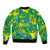Brazil Ordem e Progresso Sleeve Zip Bomber Jacket Native Brasil Mixed Together