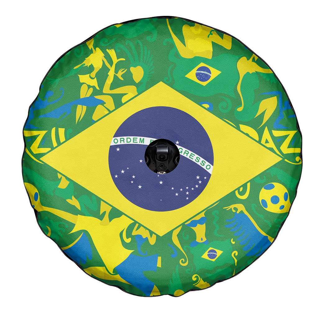 Brazil Ordem e Progresso Spare Tire Cover Native Brasil Mixed Together