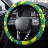 Brazil Ordem e Progresso Steering Wheel Cover Native Brasil Mixed Together