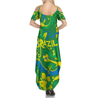 Brazil Ordem e Progresso Summer Maxi Dress Native Brasil Mixed Together