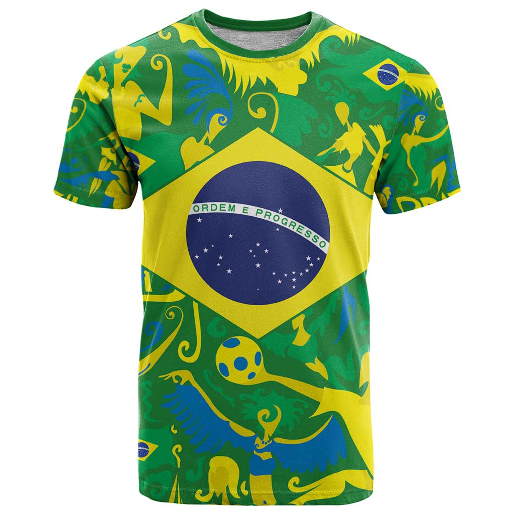 Brazil Ordem e Progresso T Shirt Native Brasil Mixed Together