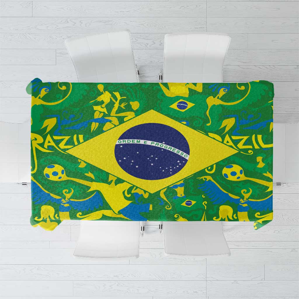 Brazil Ordem e Progresso Tablecloth Native Brasil Mixed Together