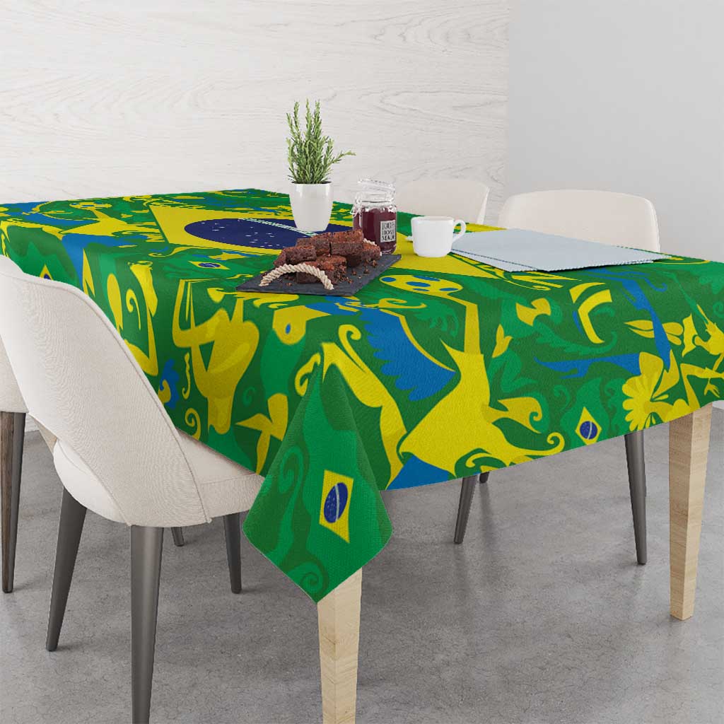 Brazil Ordem e Progresso Tablecloth Native Brasil Mixed Together