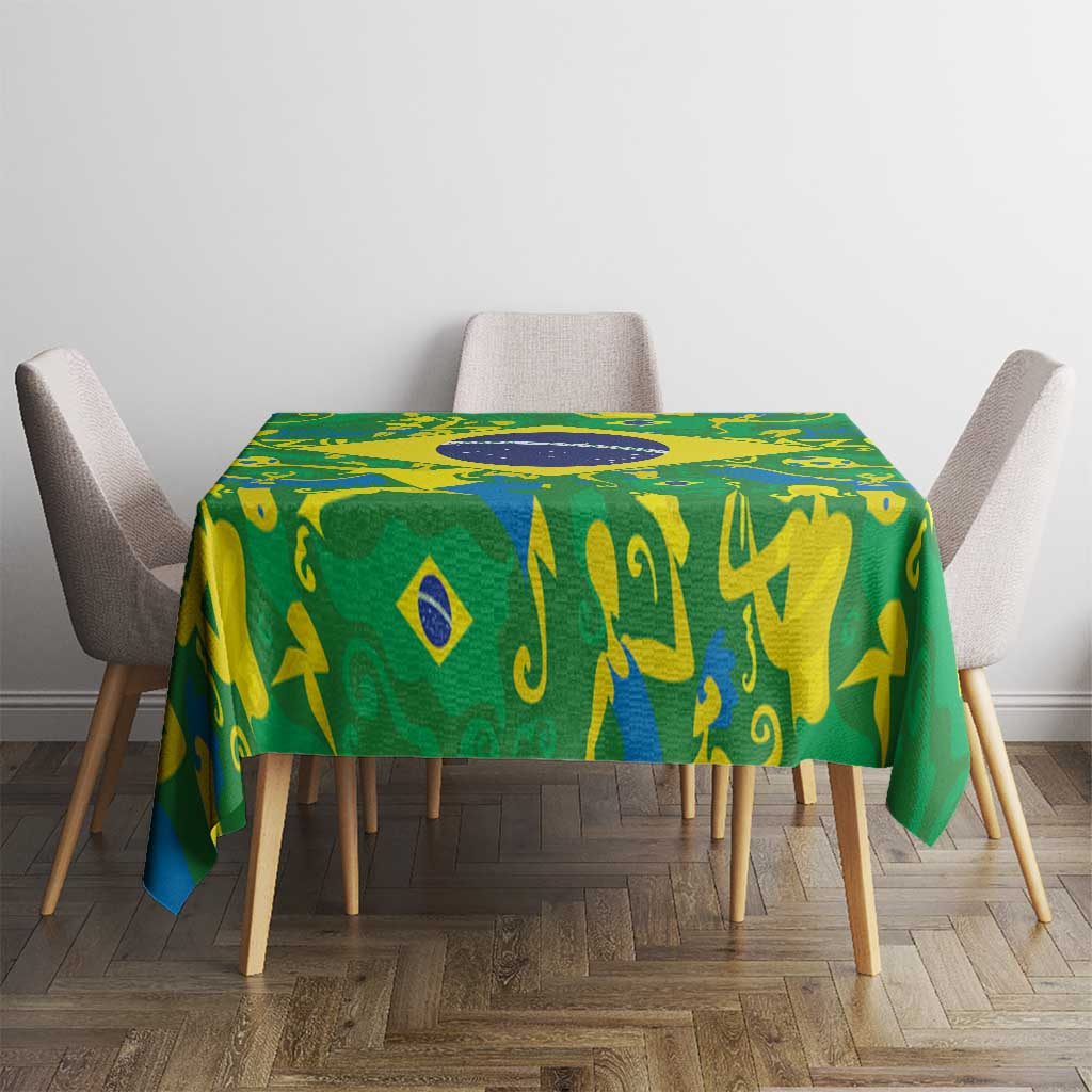 Brazil Ordem e Progresso Tablecloth Native Brasil Mixed Together