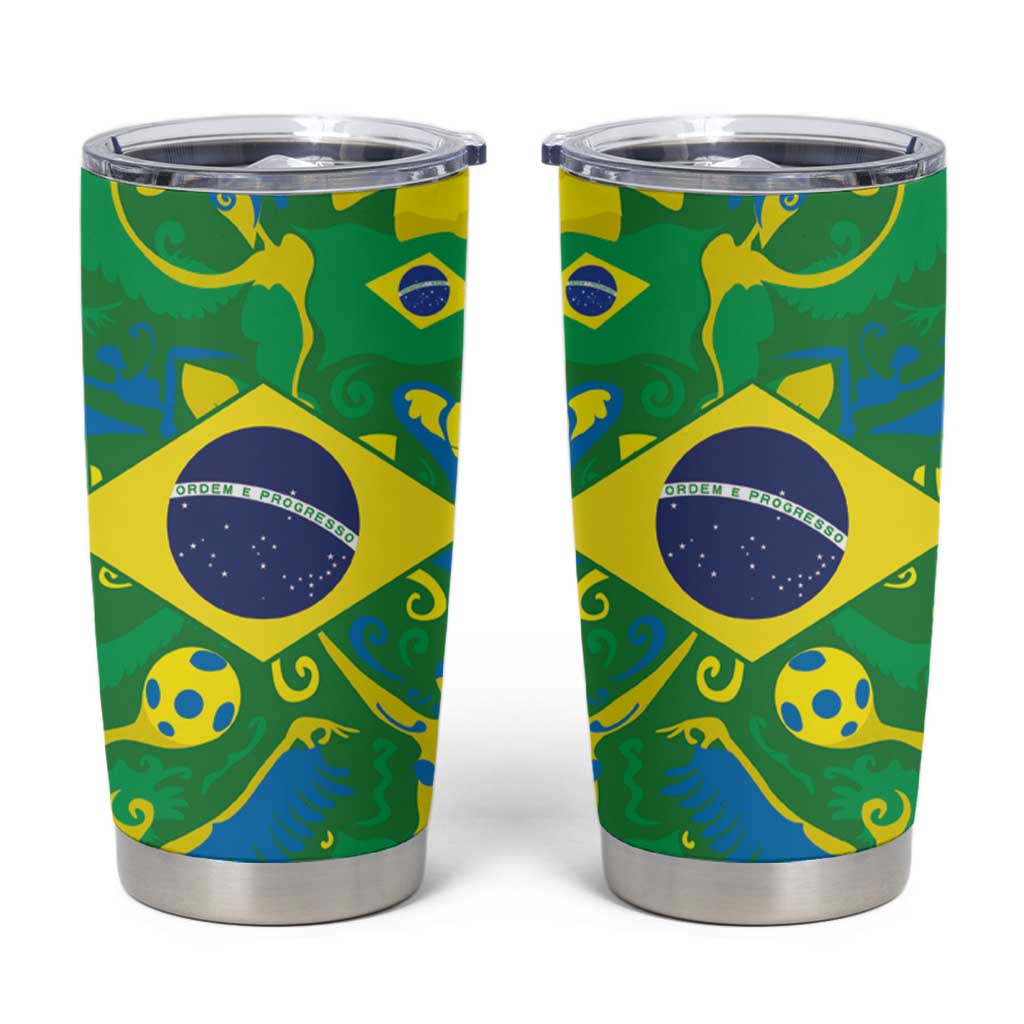 Brazil Ordem e Progresso Tumbler Cup Native Brasil Mixed Together