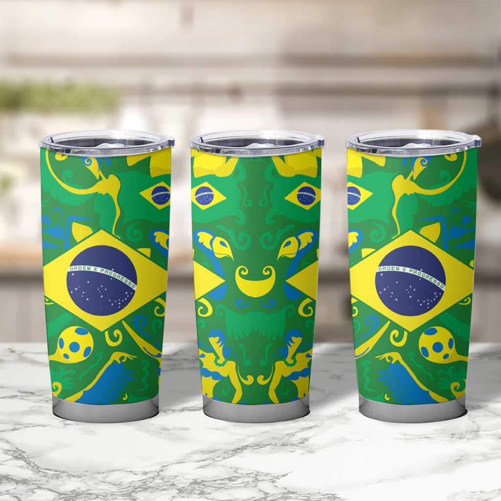 Brazil Ordem e Progresso Tumbler Cup Native Brasil Mixed Together