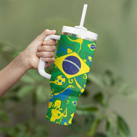Brazil Ordem e Progresso Tumbler With Handle Native Brasil Mixed Together