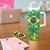 Brazil Ordem e Progresso Tumbler With Handle Native Brasil Mixed Together