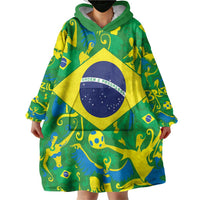 Brazil Ordem e Progresso Wearable Blanket Hoodie Native Brasil Mixed Together