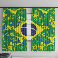 Brazil Ordem e Progresso Window Curtain Native Brasil Mixed Together