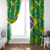 Brazil Ordem e Progresso Window Curtain Native Brasil Mixed Together