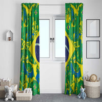 Brazil Ordem e Progresso Window Curtain Native Brasil Mixed Together
