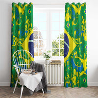 Brazil Ordem e Progresso Window Curtain Native Brasil Mixed Together