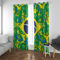 Brazil Ordem e Progresso Window Curtain Native Brasil Mixed Together