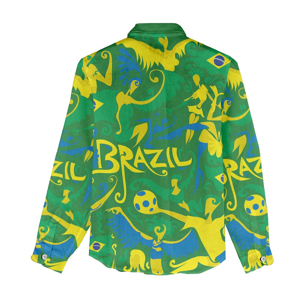 Brazil Ordem e Progresso Women Casual Shirt Native Brasil Mixed Together