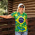 Brazil Ordem e Progresso Women Polo Shirt Native Brasil Mixed Together