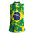 Brazil Ordem e Progresso Women Sleeveless Polo Shirt Native Brasil Mixed Together