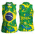 Brazil Ordem e Progresso Women Sleeveless Polo Shirt Native Brasil Mixed Together