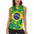 Brazil Ordem e Progresso Women Sleeveless Polo Shirt Native Brasil Mixed Together
