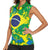 Brazil Ordem e Progresso Women Sleeveless Polo Shirt Native Brasil Mixed Together
