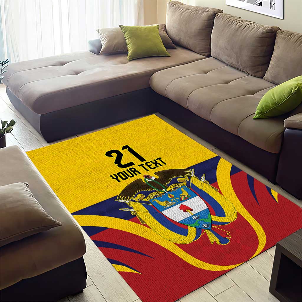 Colombia Football Custom Area Rug Come On Los Cafeteros Flag Style