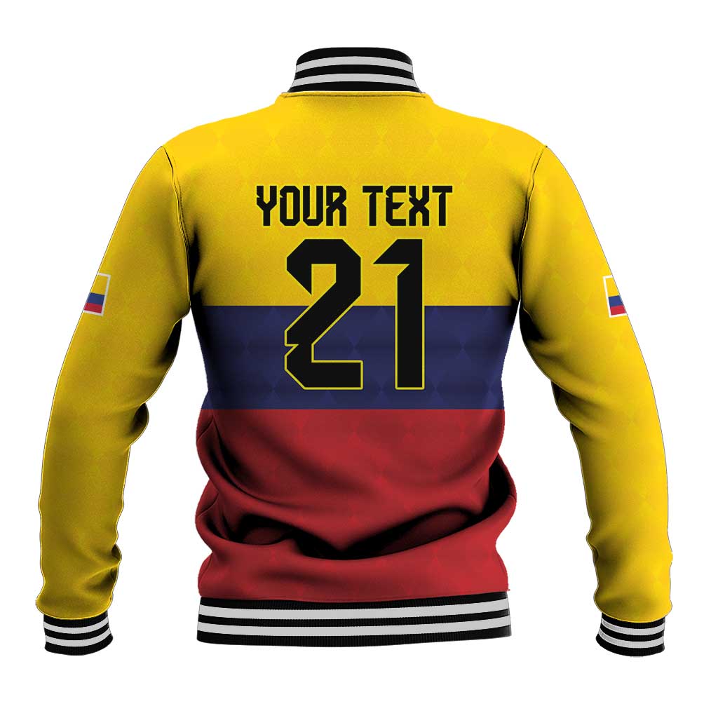 Colombia Football Custom Baseball Jacket Come On Los Cafeteros Flag Style