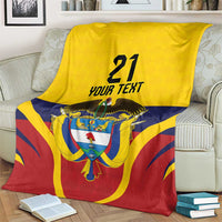 Colombia Football Custom Blanket Come On Los Cafeteros Flag Style