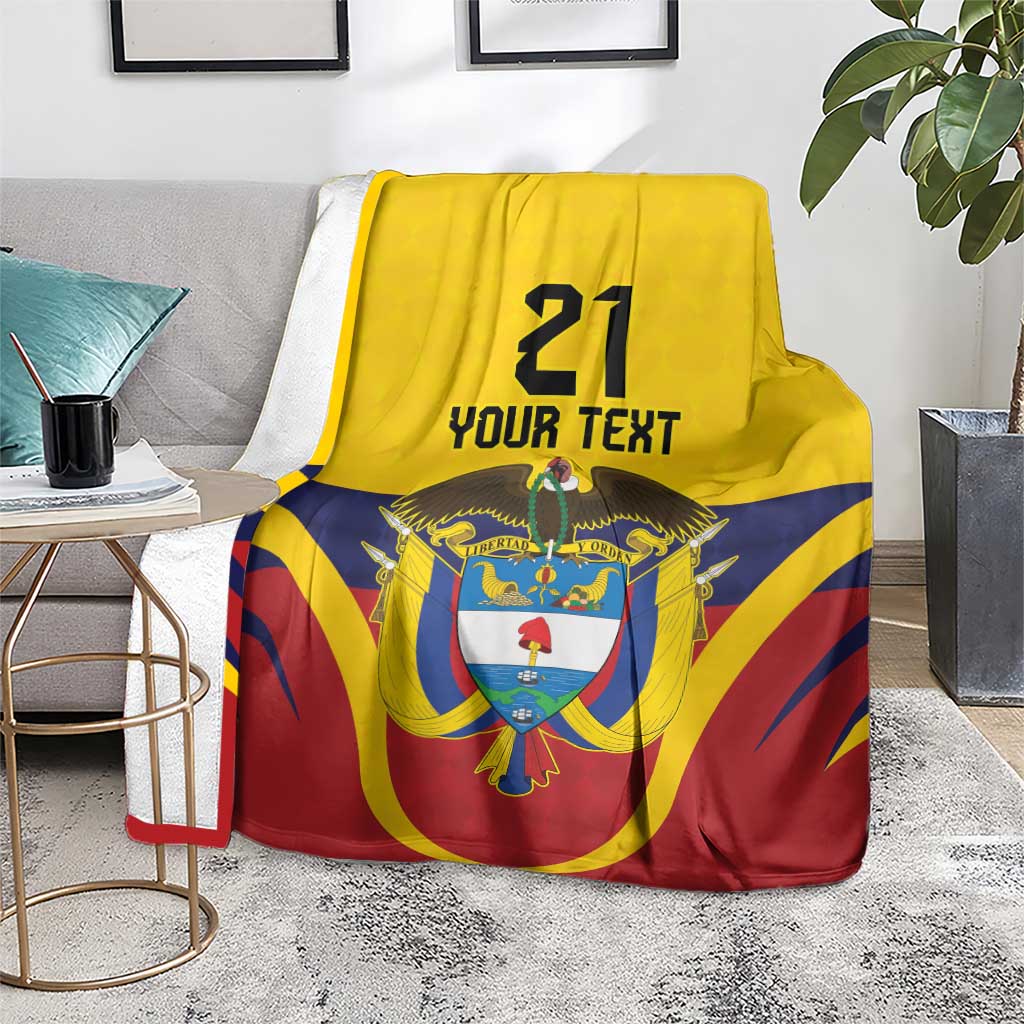 Colombia Football Custom Blanket Come On Los Cafeteros Flag Style