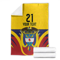 Colombia Football Custom Blanket Come On Los Cafeteros Flag Style