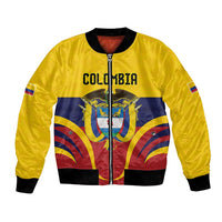 Colombia Football Custom Bomber Jacket Come On Los Cafeteros Flag Style