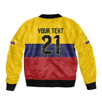 Colombia Football Custom Bomber Jacket Come On Los Cafeteros Flag Style