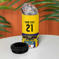 Colombia Football Custom 4 in 1 Can Cooler Tumbler Come On Los Cafeteros Flag Style