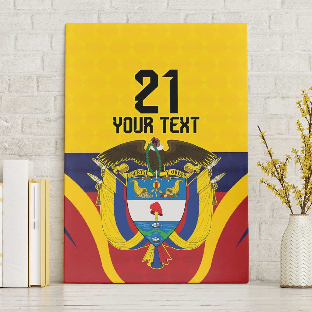 Colombia Football Custom Canvas Wall Art Come On Los Cafeteros Flag Style