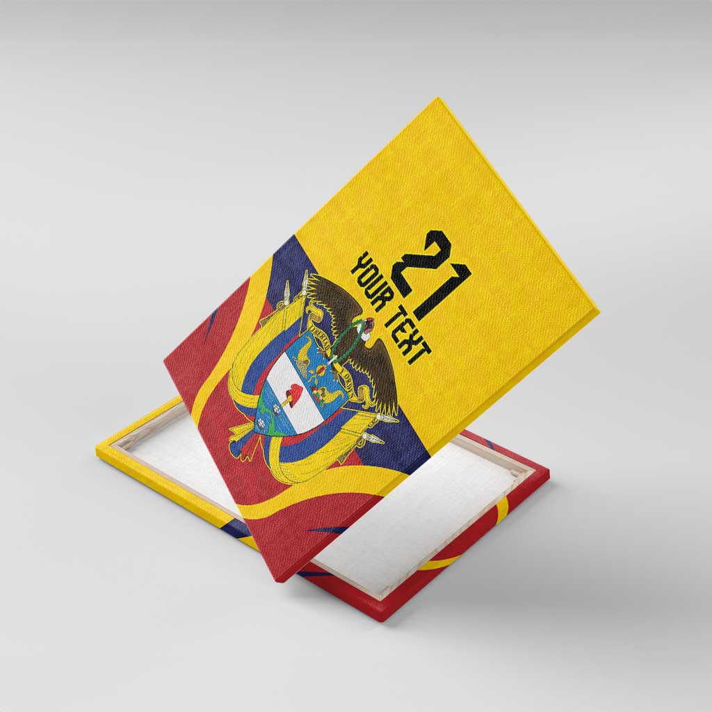 Colombia Football Custom Canvas Wall Art Come On Los Cafeteros Flag Style