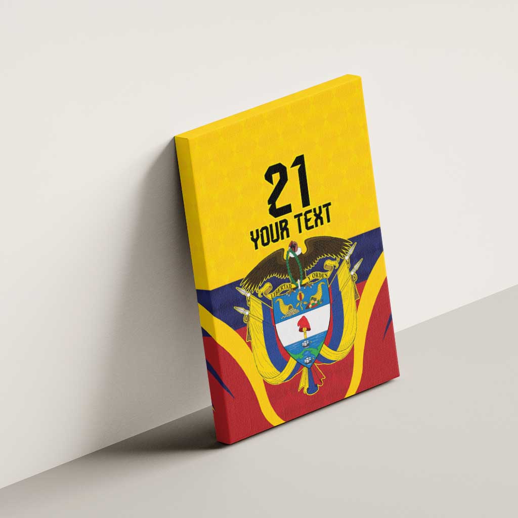 Colombia Football Custom Canvas Wall Art Come On Los Cafeteros Flag Style