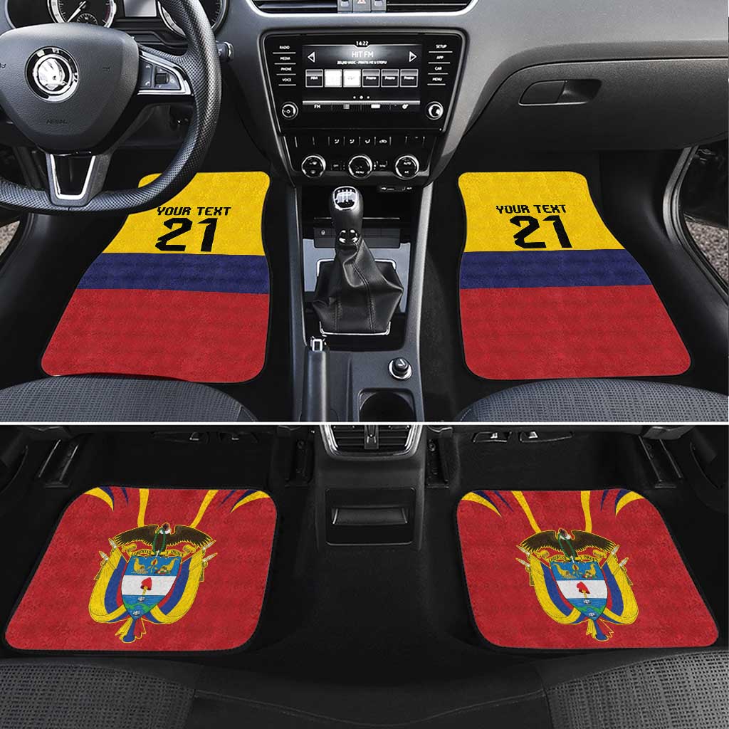 Colombia Football Custom Car Mats Come On Los Cafeteros Flag Style