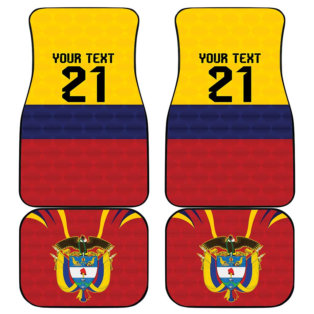 Colombia Football Custom Car Mats Come On Los Cafeteros Flag Style