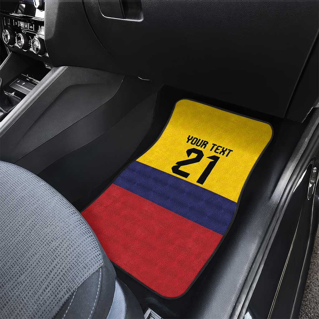 Colombia Football Custom Car Mats Come On Los Cafeteros Flag Style